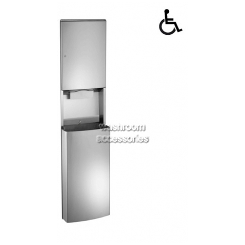 Combination Unit Paper Towel Dispenser and 56L Waste Bin
