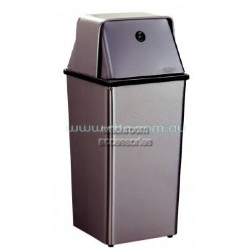 View B2250 Waste Bin 50L Freestanding with Lid details.