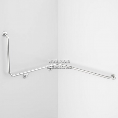 View 687467SS 90 Degree Angled Grab Rail 1100x1030 Right Hand details.