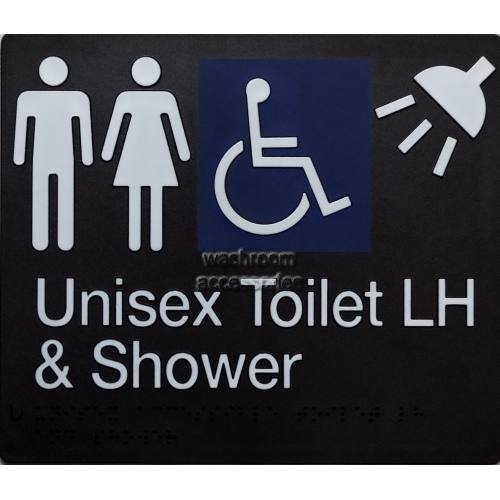 View MFDTS/LH-BLACK Unisex Toilet LH and Shower details.