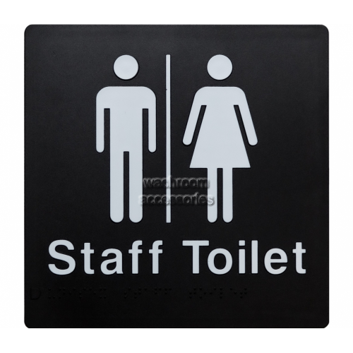 Unisex Staff Toilet Amenity Sign Braille