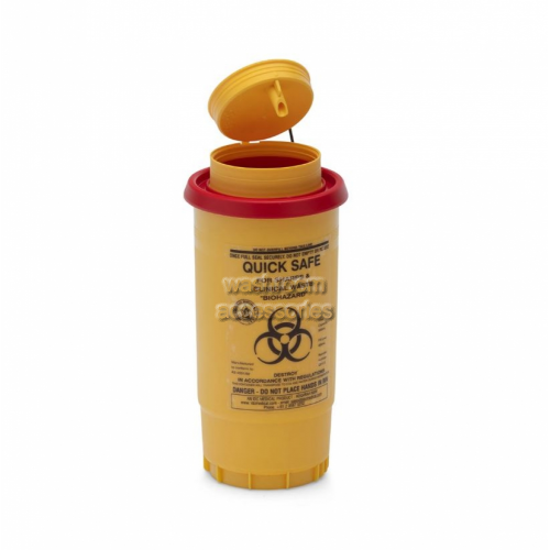 QS0.5 Sharps Waste Container Round 500mL