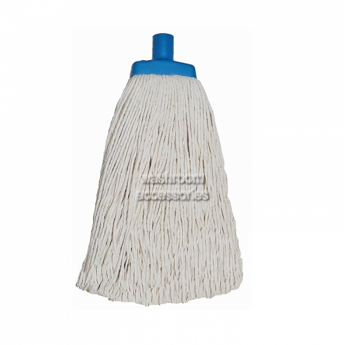 View Contractor Cotton Mop Blue Plastic Ferrule - LAST STOCK details.