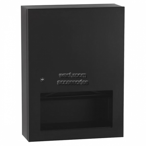 View B359039-MLBK Paper Towel Dispenser Surface Mounted details.
