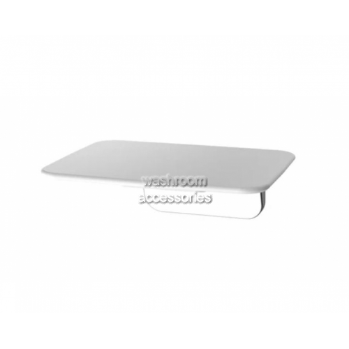 View S01AW White Fold Up Shower Seat White details.