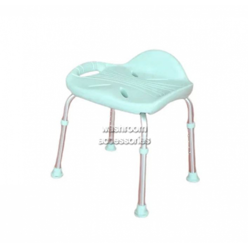 View S03C2 Shower Stool with Handles and Adjustable Legs details.
